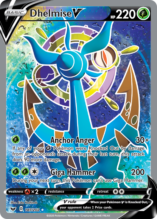 Dhelmise V (Full Art) - Sword & Shield 187/202  (Foil) - Near Mint