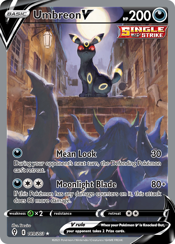 Umbreon V (Alternate Full Art) - Evolving Skies 189/203 (Foil) - Near Mint