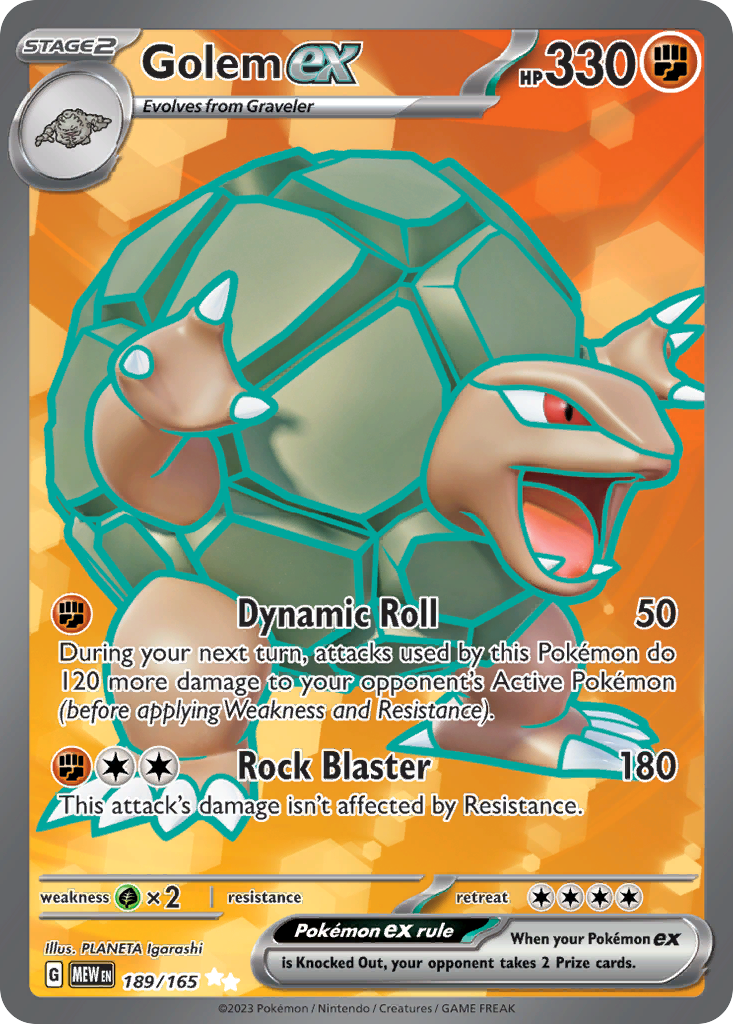 Golem ex - SV: 151 189/165 (Foil) - Near Mint