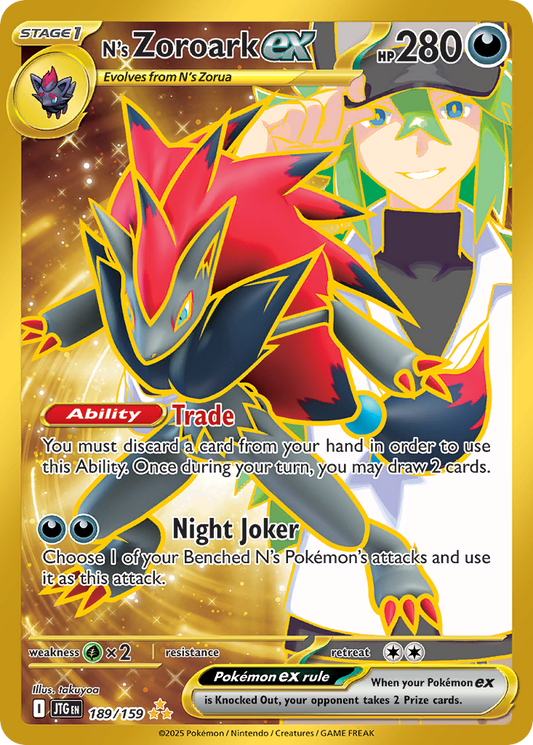 N's Zoroark ex - Journey Together 189/159 (Foil) - Near Mint