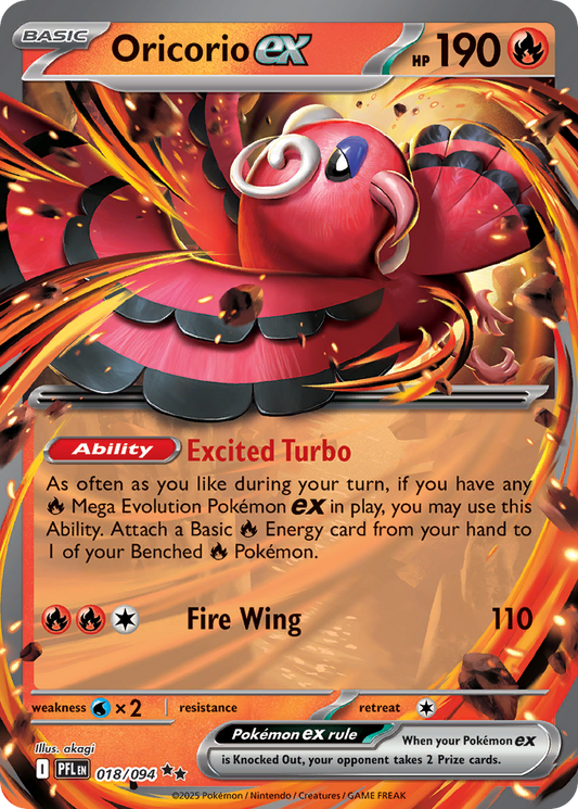 Oricorio ex - Phantasmal Flames 018/094 (Foil) - Near Mint