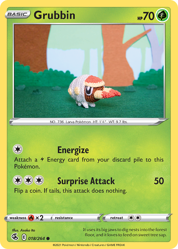 Grubbin - Fusion Strike 018/264 - Near Mint