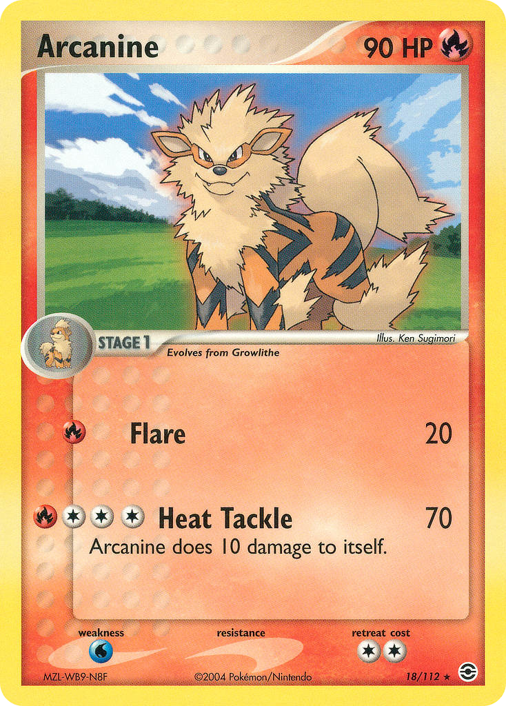 Arcanine - EX FireRed & LeafGreen 18 - Near Mint
