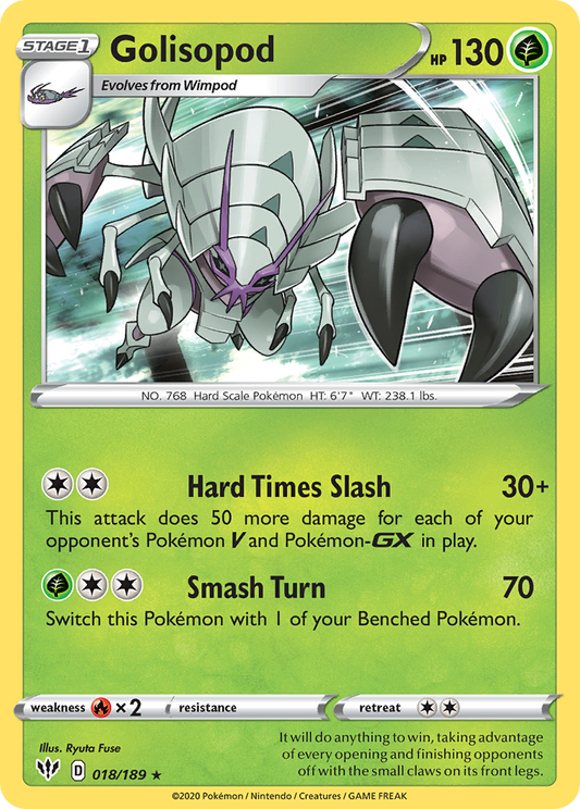 Golisopod - Darkness Ablaze 018/189 (Foil) - Near Mint