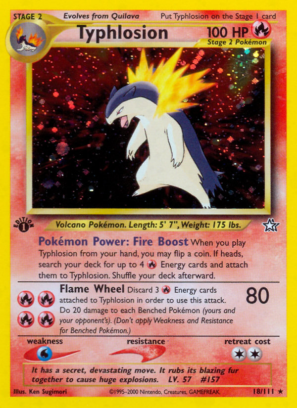 Typhlosion (18) - Neo Genesis 18 (Foil) - Heavily Played
