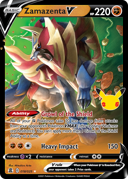 Zamazenta V - Celebrations 018/025 (Foil) - Near Mint