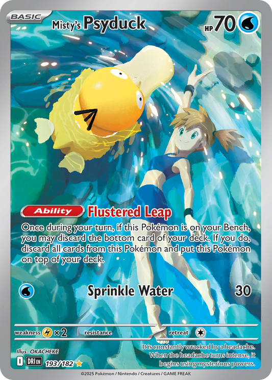 Misty's Psyduck - Destined Rivals 193/182  (Foil) - PSA 9.0 MINT