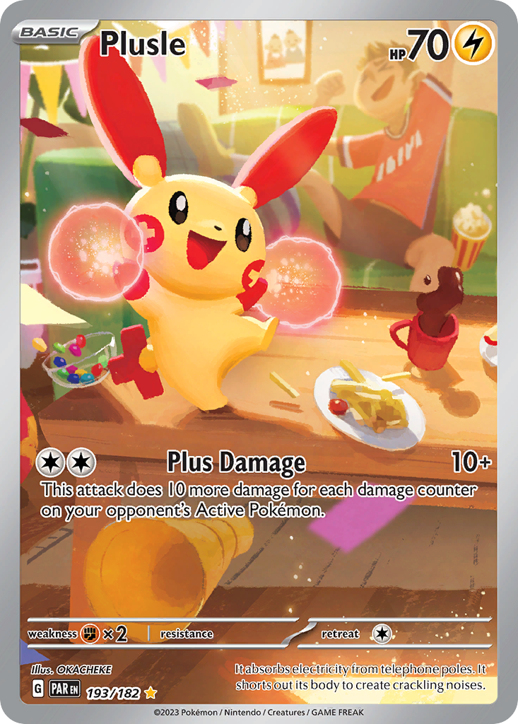Plusle - Paradox Rift 193/182  (Foil) - PSA 8.0 NM - MT