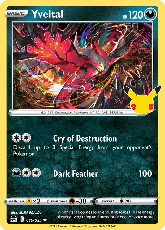 Yveltal - Celebrations 019/025 (Foil) - Near Mint