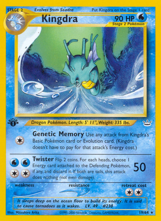 Kingdra - Neo Revelation 19 - Moderately Played