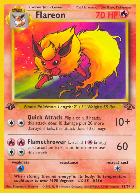 Flareon - Jungle 19 (First Edition)- Near Mint