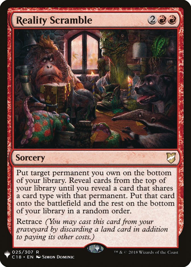 Reality Scramble - The List C18-25