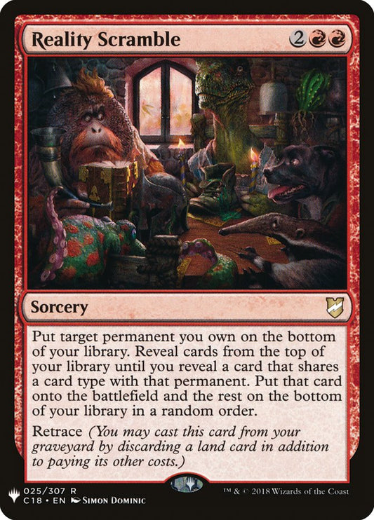 Reality Scramble - The List C18-25