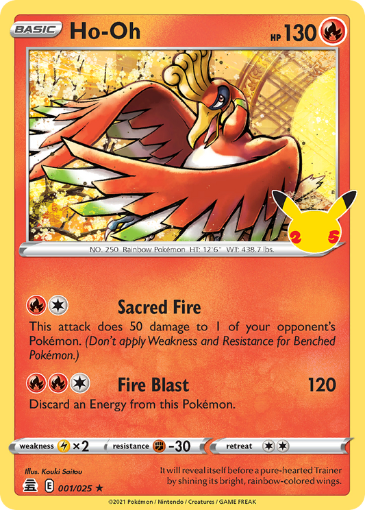 Ho-oh - Celebrations 001/025 (Foil) - Near Mint