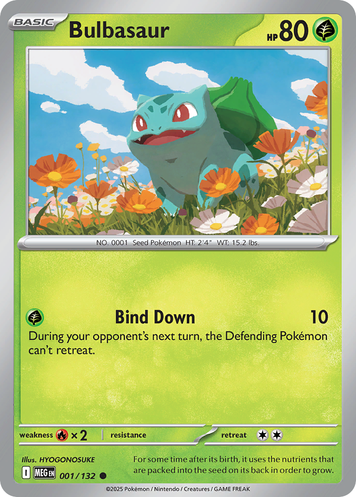 Bulbasaur - Mega Evolution 001/132 (Foil) - Near Mint