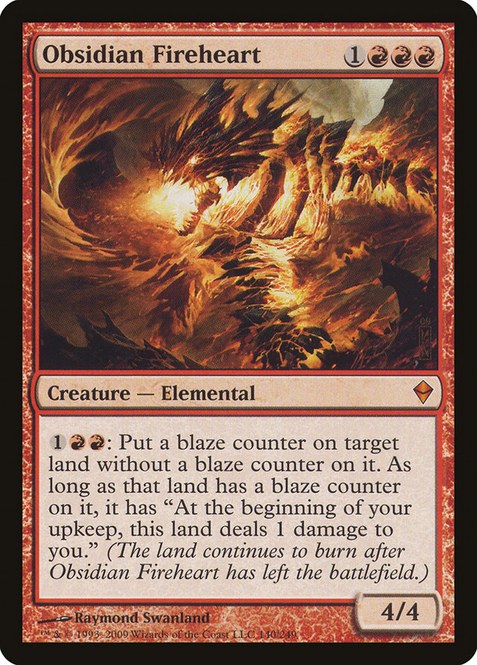 Obsidian Fireheart - Zendikar 140