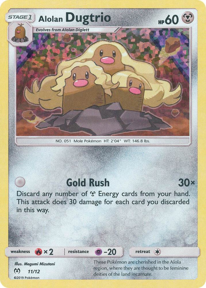 Alolan Dugtrio - McDonald's Promos 2019 46338  (Foil) - Moderately Played
