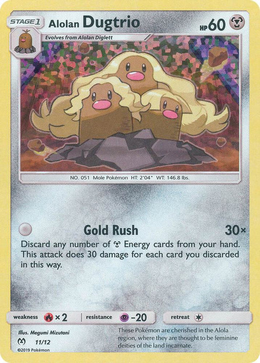 Alolan Dugtrio - McDonald's Promos 2019 46338  (Foil) - Moderately Played