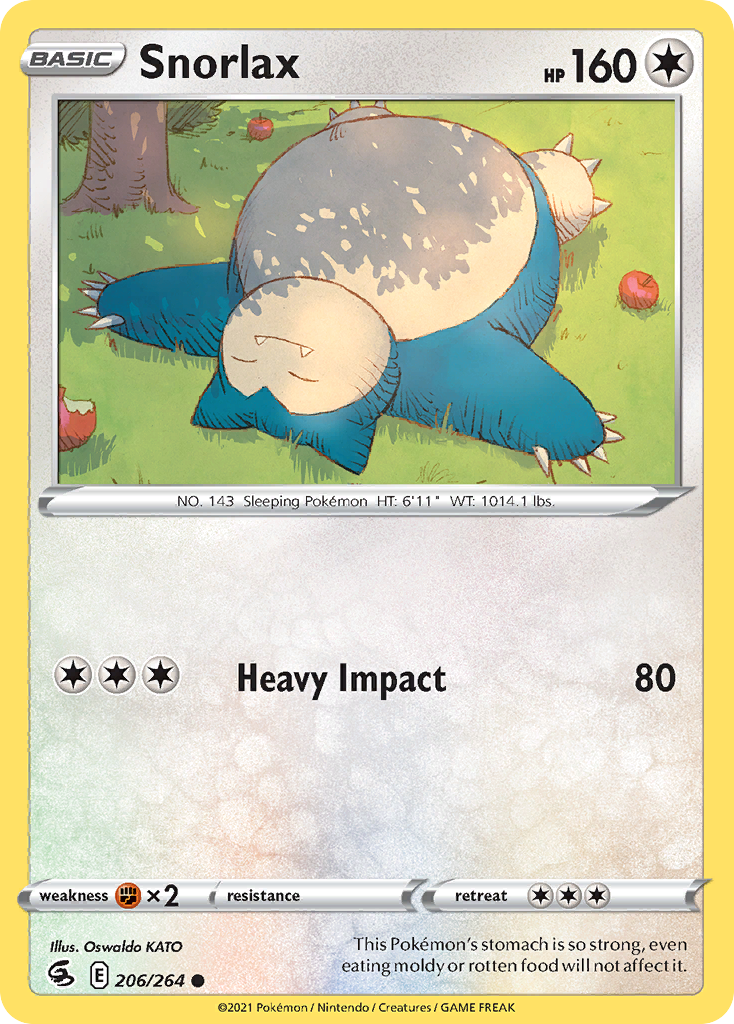 Snorlax - Fusion Strike 206/264 - Near Mint