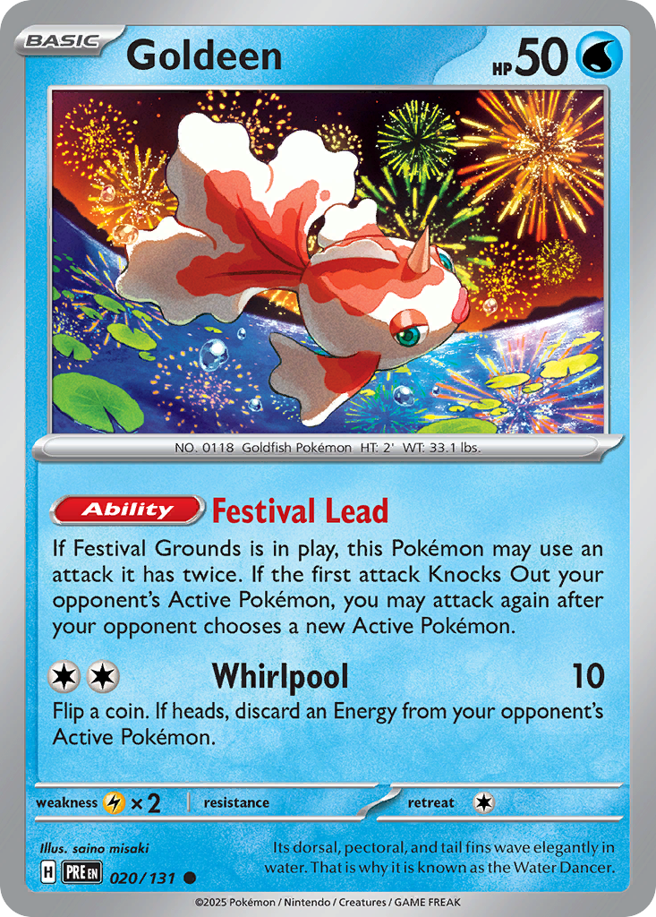 Goldeen (Poke Ball Pattern) - Prismatic Evolutions 020/131 (Foil) - Near Mint
