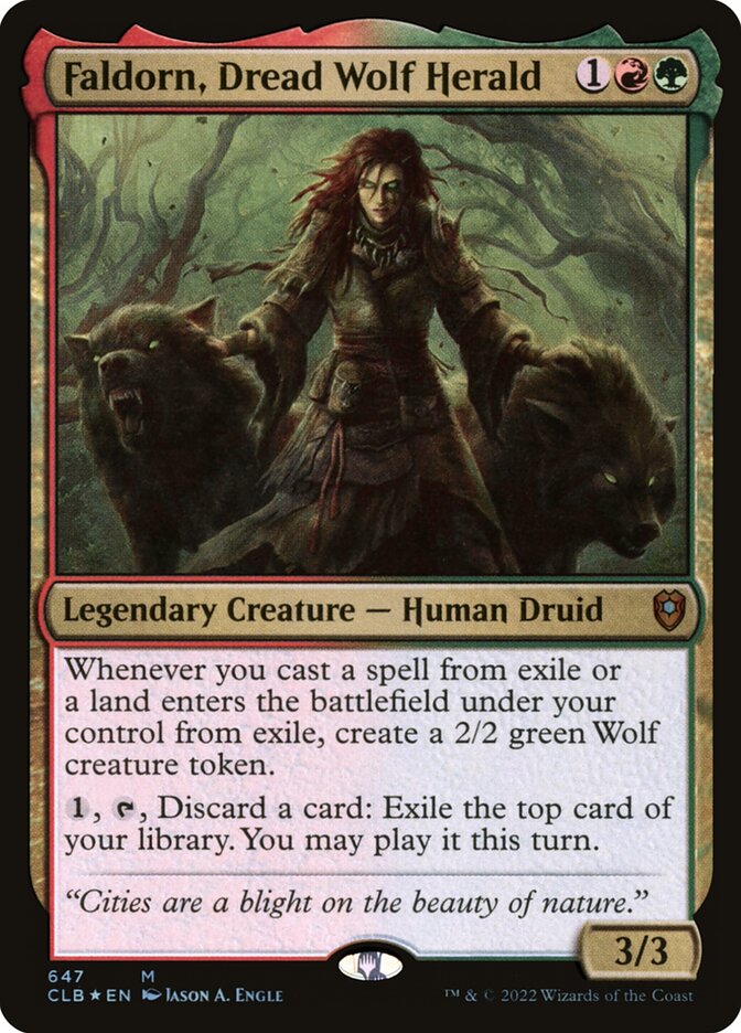 Faldorn, Dread Wolf Herald - CLB 647  (Foil)