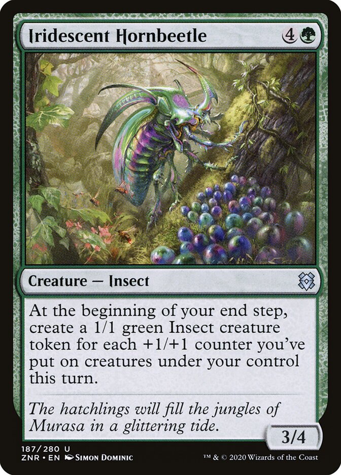 Iridescent Hornbeetle - Zendikar Rising 187 (Foil)