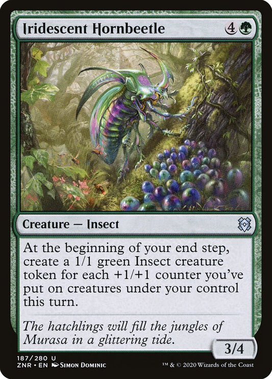 Iridescent Hornbeetle - Zendikar Rising 187 (Foil)