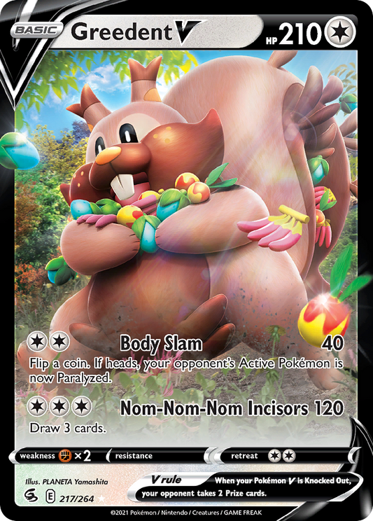 Greedent V - Fusion Strike 217/264 (Foil) - Near Mint