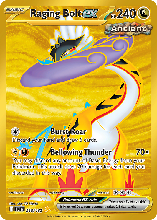 Raging Bolt ex - Temporal Forces 218/162  (Foil) - Near Mint - Ungraded