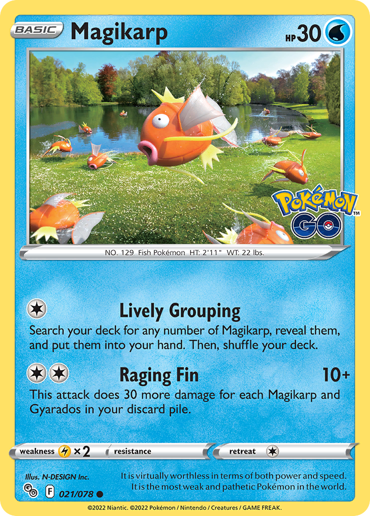 Magikarp - Pokemon Go 021/078 - Near Mint
