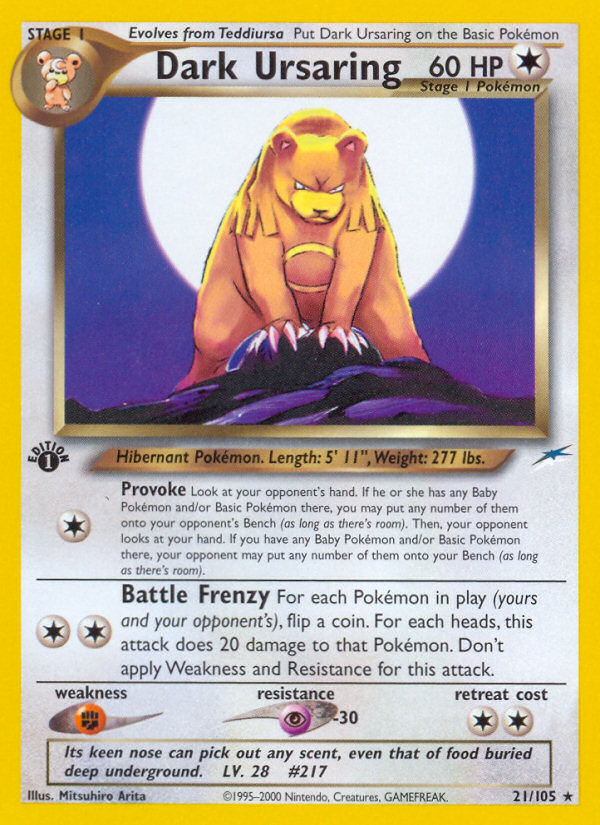 Dark Ursaring - Neo Destiny 21 - Near Mint