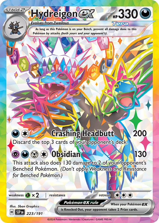 Hydreigon ex - Surging Sparks 223/191  (Foil) - Near Mint - Ungraded