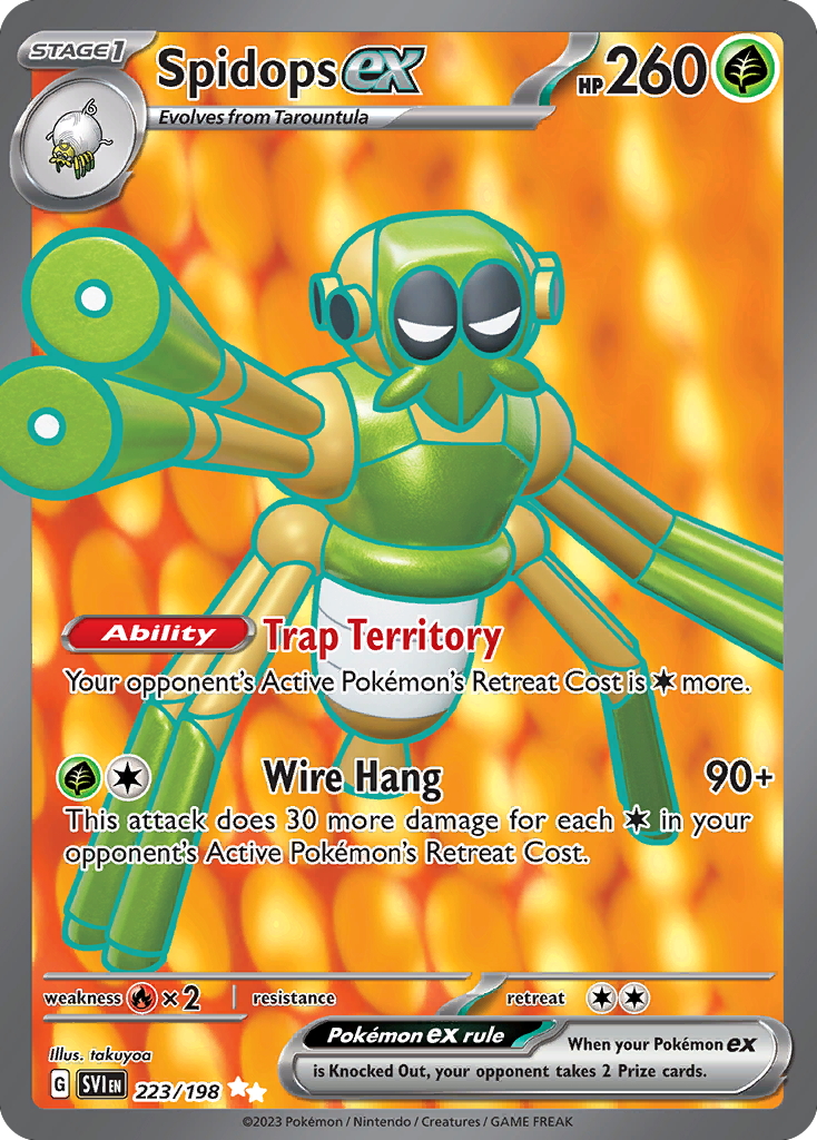 Spidops ex - Scarlet & Violet Base Set 223/198 (Foil) - Near Mint