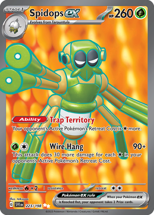 Spidops ex - Scarlet & Violet Base Set 223/198 (Foil) - Near Mint