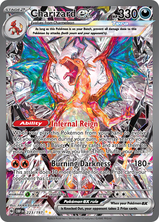 Charizard ex - Obsidian Flames 223/197 (Foil) - Lightly Played
