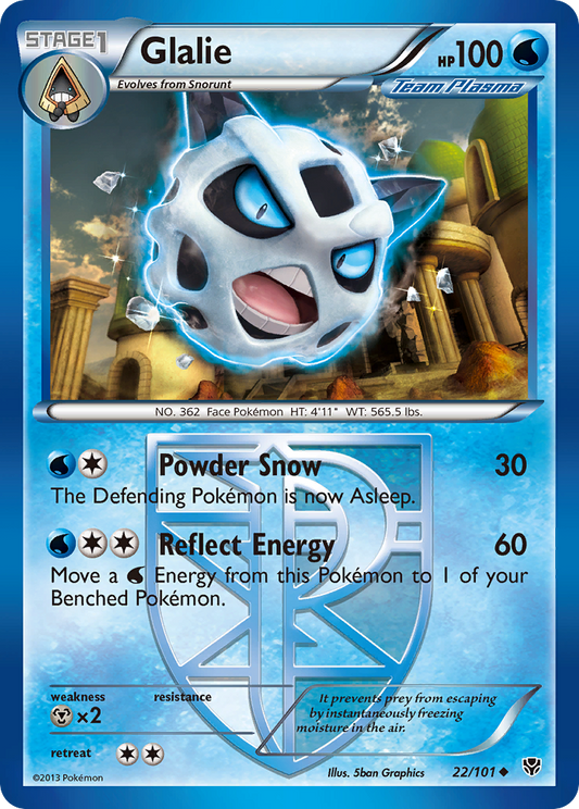Glalie (Team Plasma) - Plasma Blast 22  (Foil) - Damaged