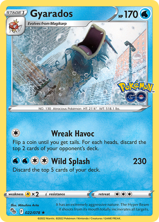 Gyarados - Pokemon Go 022/078  (Foil) - Near Mint - Ungraded