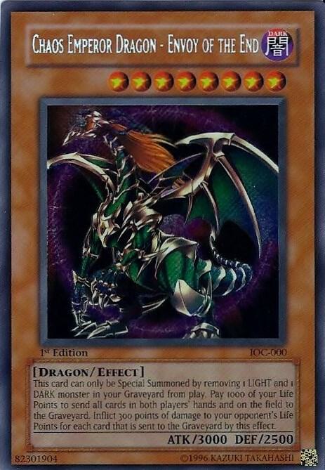 Chaos Emperor Dragon - Envoy of the End - Invasion of Chaos IOC-000  - PSA 6.0 EX - MT