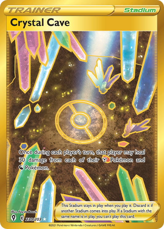 Crystal Cave (Secret) - Evolving Skies 230/203  (Foil) - Near Mint - Ungraded