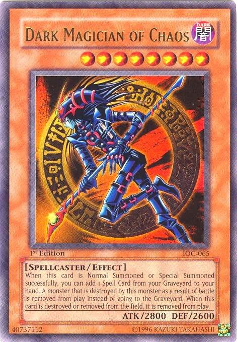 YuGiOh - Dark Magician of Chaos - Invasion of Chaos IOC-065 - 1st Edition - Lightly Played