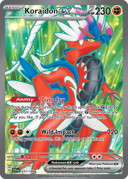 Koraidon ex - Scarlet & Violet Base Set 231/198 (Foil) - Near Mint