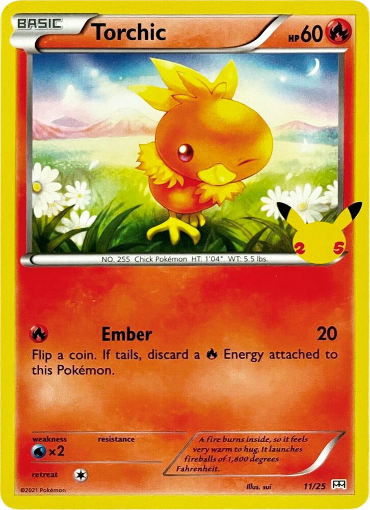 Torchic - McDonald's 25th Anniversary Promos Wed Nov 25 2026 00:00:00 GMT-0700 (Mountain Standard Time) (Foil) - Damaged