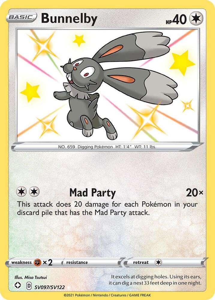 Bunnelby - Shining Fates: Shiny Vault SV097/SV122 (Foil) - Near Mint