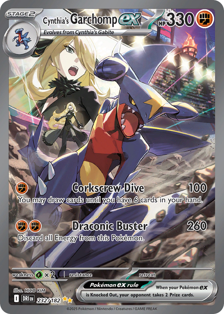 Cynthia's Garchomp ex - Destined Rivals 232/182 (Foil) - Near Mint