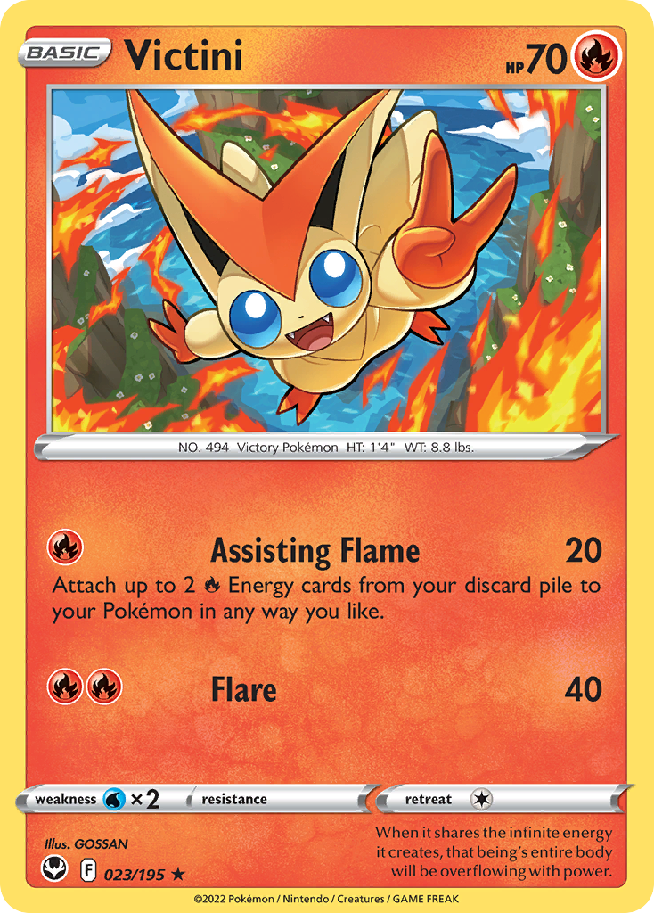 Victini - Silver Tempest 023/195 (Foil) - Near Mint