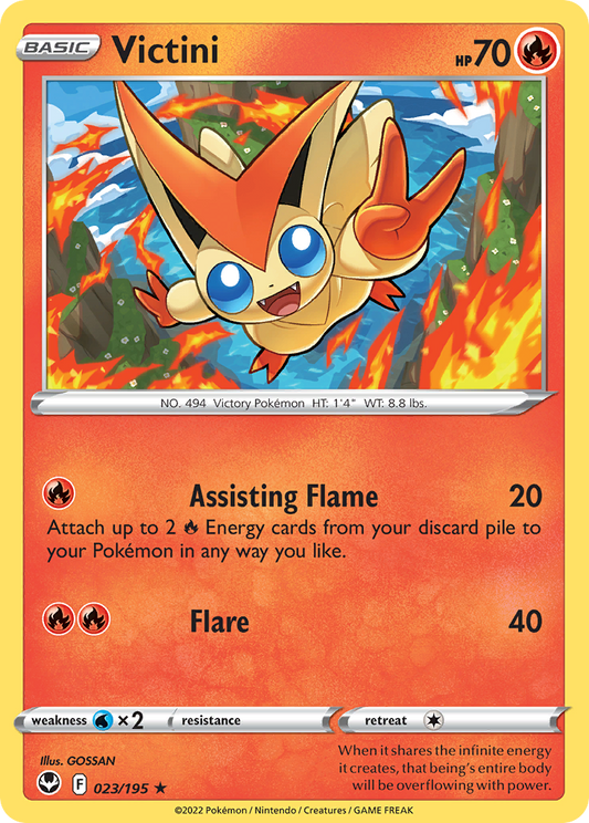 Victini - Silver Tempest 023/195 (Foil) - Near Mint