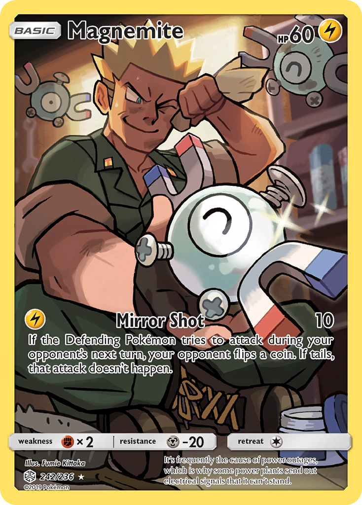 Magnemite (Secret) - Cosmic Eclipse 242/236 (Foil) - Near Mint