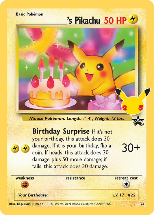 ______'s Pikachu - Celebrations: Classic Collection 24/53 (Foil) - Near Mint