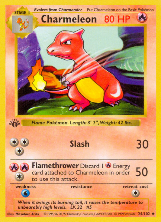 Charmeleon - Base Set (Unlimited) 24  - Heavily Played