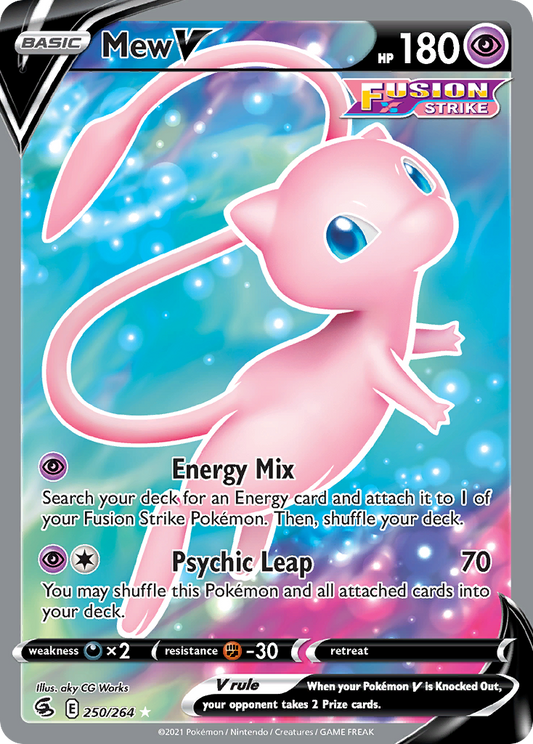 Mew V (Full Art) - Fusion Strike 250/264 (Foil) - Near Mint
